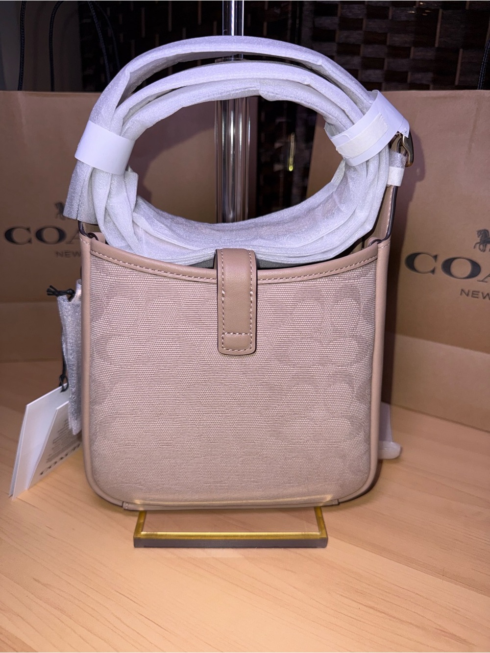 Coach Outlet Hadley Mini Crossbody Bag With Signature Canvas - Picture 7 of 16